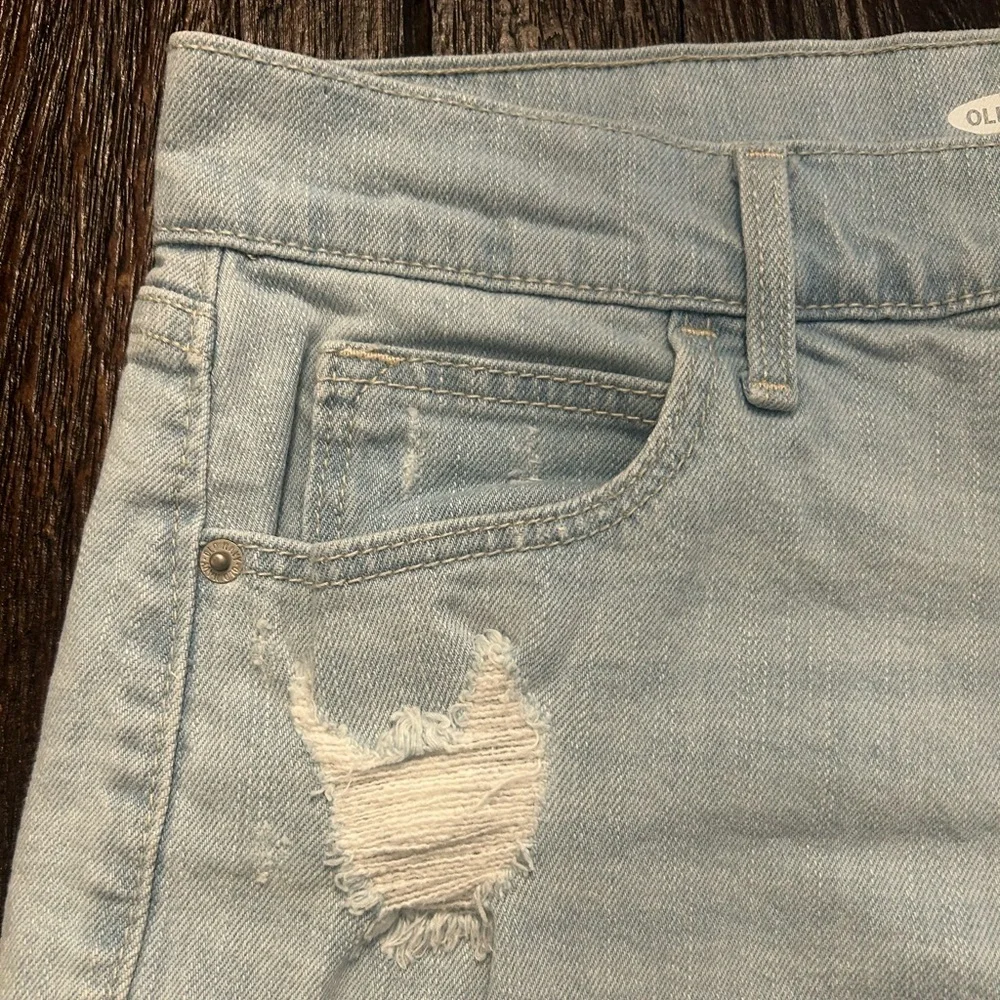 Classic Distressed Light Wash Blue Jean Shorts - Cut Offs
